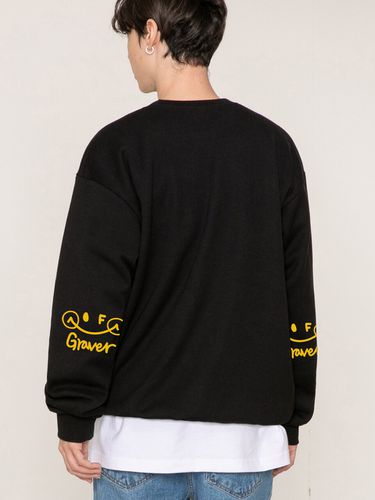 Elbow Dimple Logo Smile Sweatshirt - GRAVER - Modalova