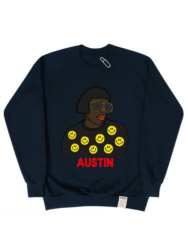 Austin Smile Red Font Clip Sweatshirt - GRAVER - Modalova