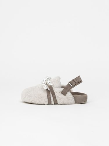 Harbor Footbed Slingback Slides in Fur - CHAUSSURE LAPIN - Modalova