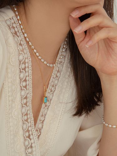 Set) CHAIN NECKLACE+ELLACO PEARL NECKLACE - Primaute - Modalova