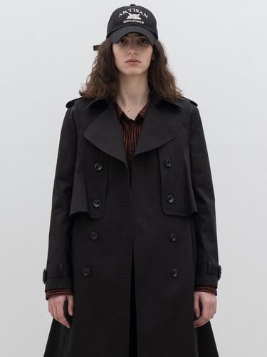 Detachable detailed trench coat - BISCUITSHOP - Modalova