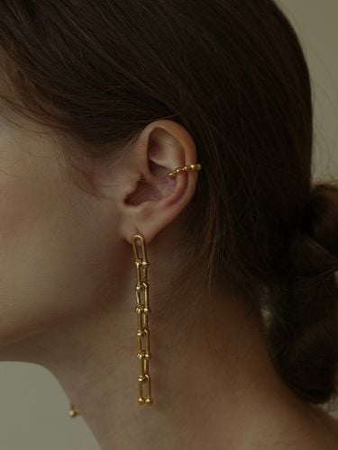 Link Chain Drop Earring E002 - LAZYDAWN - Modalova