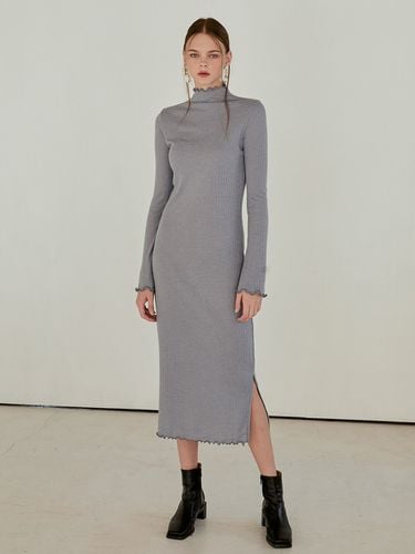 Layered Slim Long Dress_Light Blue - ETMON - Modalova