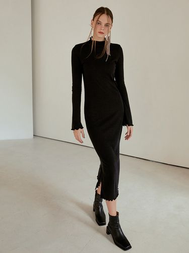 Layered Slim Long Dress_Black - ETMON - Modalova