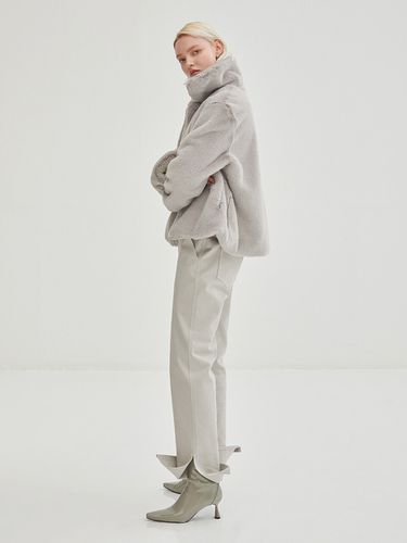 STITCHED STRAIGHT BH COTTON PANTS_GREY - ONNE - Modalova