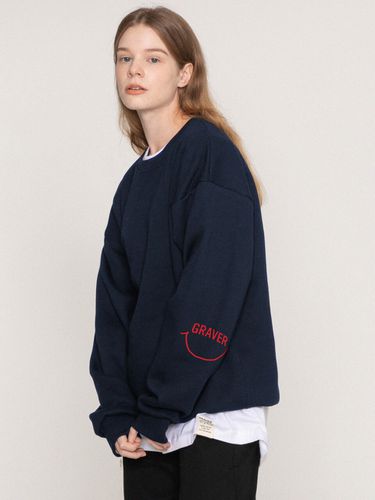 Smiley Face Logo Elbow Sweatshirt - GRAVER - Modalova