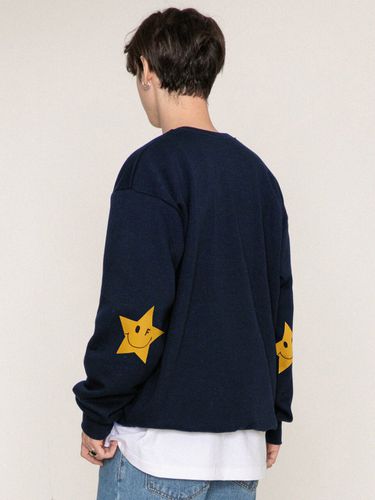 Smiley Face Star Logo Elbow Sweatshirt - GRAVER - Modalova