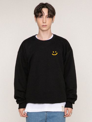 Smiley Face Graphic Detail Sweatshirt_5 Colors - GRAVER - Modalova