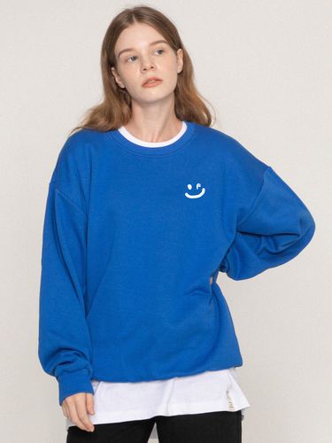 Small Drawing Smile Sweatshirts_Cobalt Blue - GRAVER - Modalova