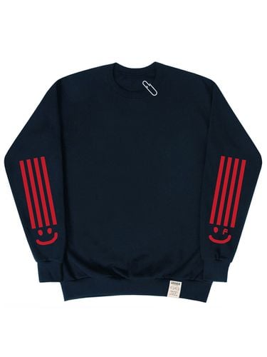 Four Line Smile Drawing Sweatshirt_Navy - GRAVER - Modalova