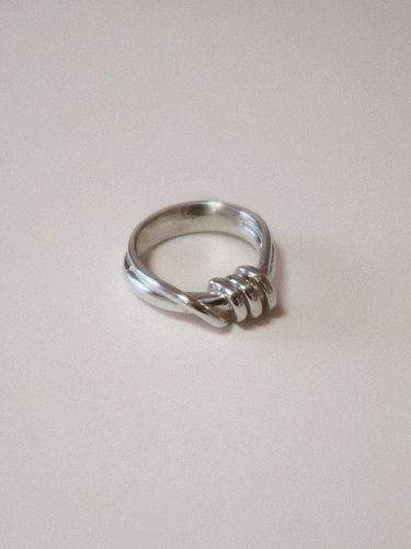 Double Coiled Ring_Silver - partez - Modalova