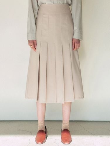 High-waist Pleats Skirt_Pink Beige - NICK&NICOLE - Modalova