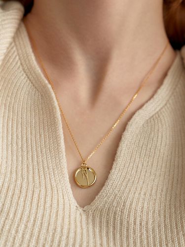 Logo Coin Necklace (2color) - leeENoir - Modalova