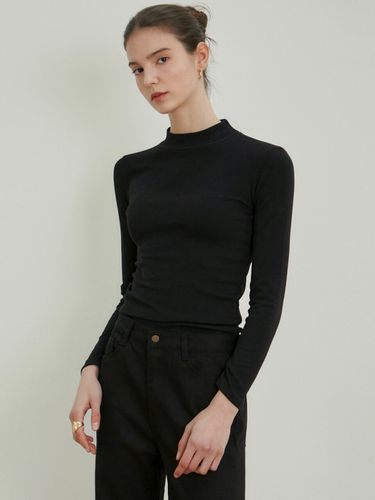 Half Turtleneck Slim Top_Black - NICK&NICOLE - Modalova