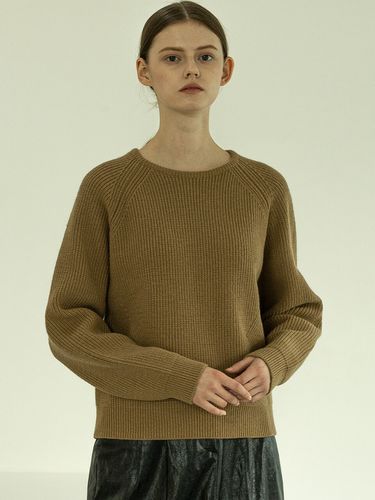 Cashmere Round Neck Knit_Beige - ARDOROBE - Modalova