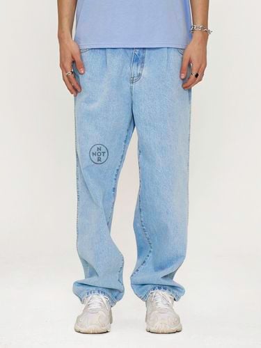 Regular Baggy Fit Jeans Light Blue - NORNOT - Modalova