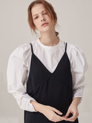 Way Volume Blouse (White) - BEMUSE MANSION - Modalova