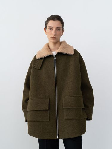 Zipper Coat (Khaki) - JWL - Modalova