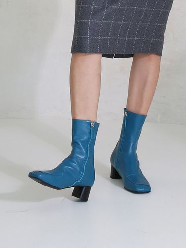 Square patches boots - Blue green - february second - Modalova