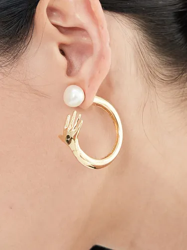 Big Hug Hoop Earrings_Gold - viollina - Modalova