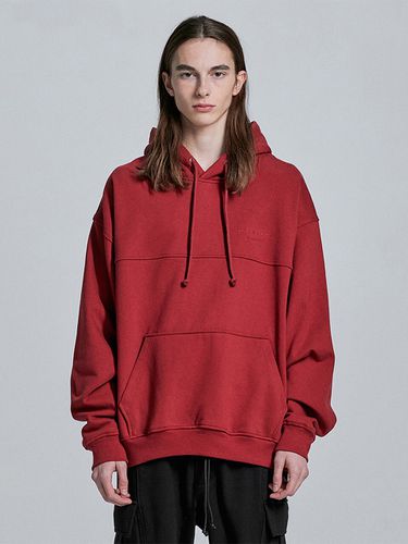 Oversized Hoodie_Deep Red - D.PRIQUE - Modalova