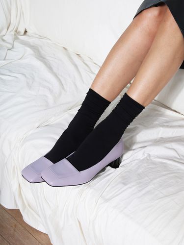 Square patches pumps - Lilac - february second - Modalova