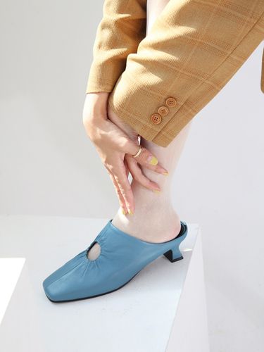 Shirring hole mules - Teal blue - february second - Modalova