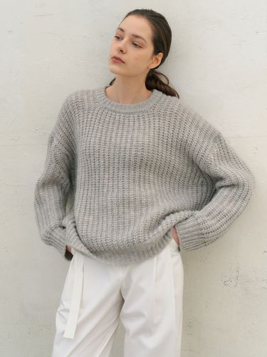 Mohair Loose Fit Knit Sweater - BLUV - Modalova