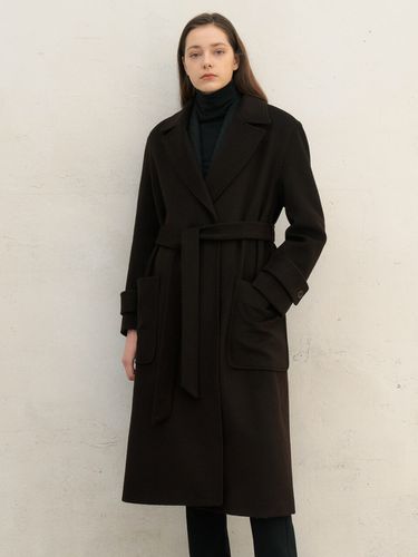 Cashmere Belt Long Coat - BLUV - Modalova