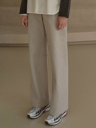 SI PT 7020 Double Weave Banding Slacks_Ash Beige - Siyazu - Modalova