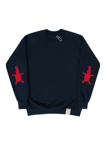 Elbow White Clip Sweatshirt Navy - GRAVER - Modalova