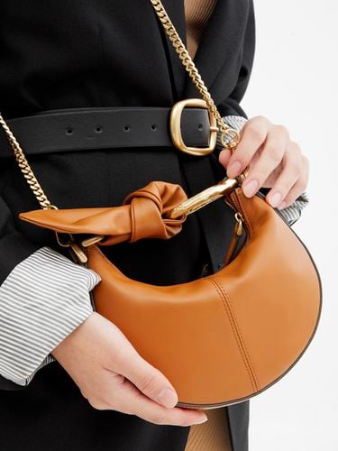 Amelie Mini Tan Cross Bag - AMADEE - Modalova