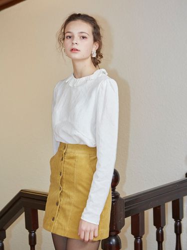 Corduroy Mini Skirt_Mustard - VEM.VER - Modalova