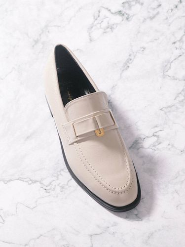 Leather Loafer_Cream - BLANC TOE - Modalova