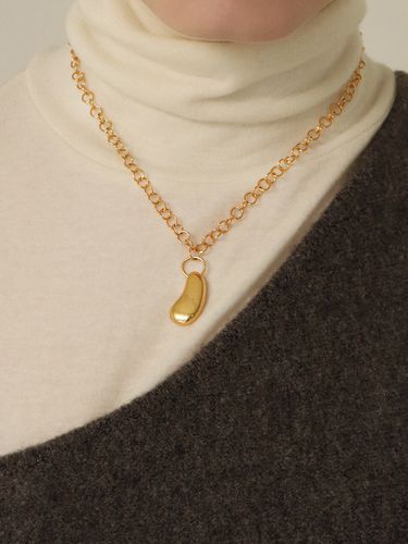 Gold chain bean necklace - nuavo - Modalova