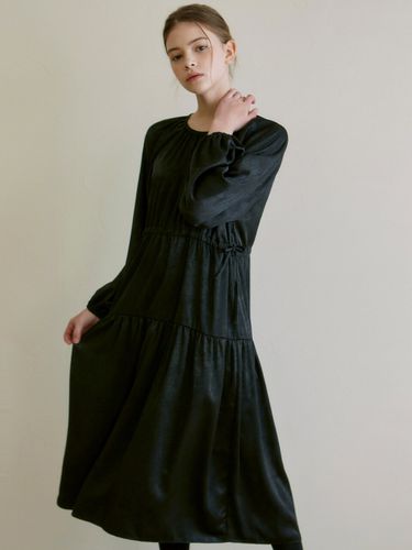 Romantic Shirring Long Dress_Black - YAN13 - Modalova