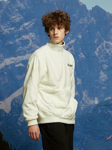 Hope And Passion Half Zip Pullover_White - BALANT - Modalova