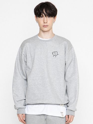 Line Drawing Dot Sweatshirts_Grey - GRAVER - Modalova