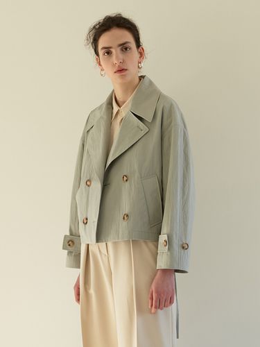 TOS Double Half Trench Coat () - MOHAN - Modalova