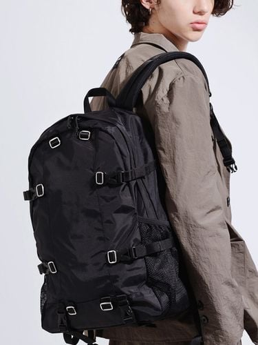 Adjustable Nylon Backpack (Black) - PIECEMAKER - Modalova