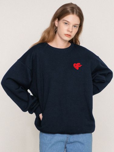 Heart Half White Clip Sweatshirt - GRAVER - Modalova