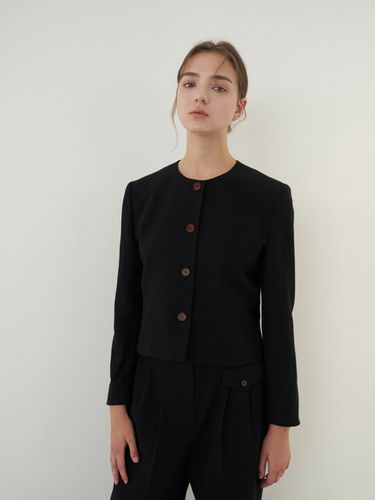 Round Neck Jacket (Black) - NONNIERE - Modalova