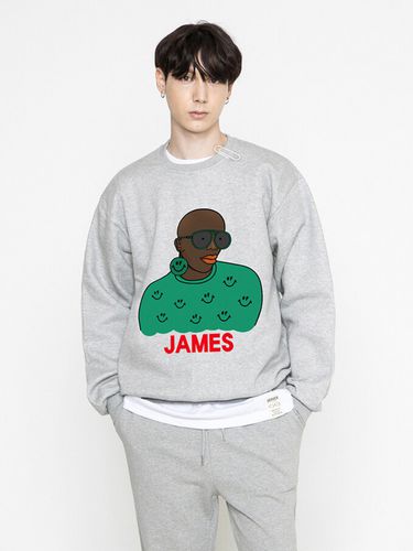 James Smile Red Font Clip Sweatshirt - GRAVER - Modalova