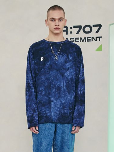 Tie-dye Long Sleeve T-shirt_Navy - ROLAROLA - Modalova