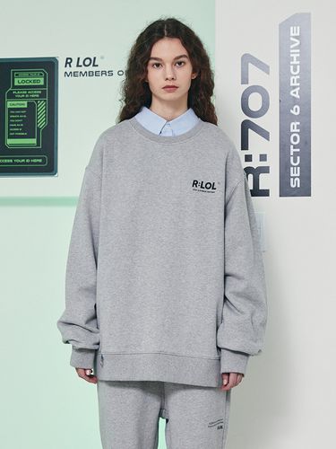 Moon Sweatshirt_Melange Gray - ROLAROLA - Modalova