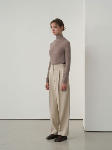 Wool Straight Pants (Ecru) - NONNIERE - Modalova