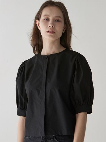 Halfsleeve puff blouse (black) - ouie - Modalova