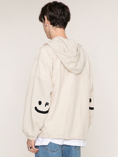 Elbow Smile Drawing Windbreaker Jacket - GRAVER - Modalova