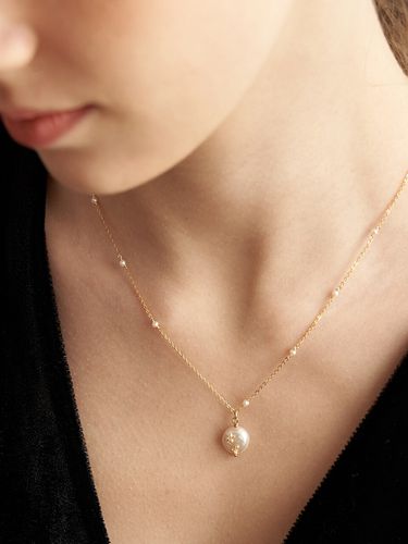 K Filled] Mignon Pearl Point Necklace_NZ1141 - TATIANA - Modalova