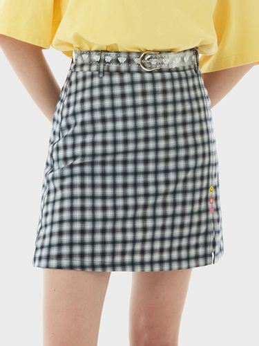 Check Clear Belt Skirt_Navy - ROLAROLA - Modalova